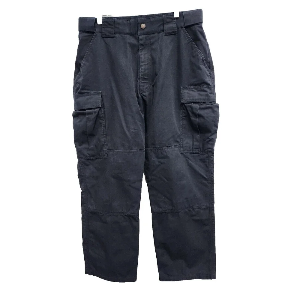 5.11 Tactical Mens Utility Cargo Pants Large Navy Adjustable Heavy Duty Gorpcore - Picture 1 of 9